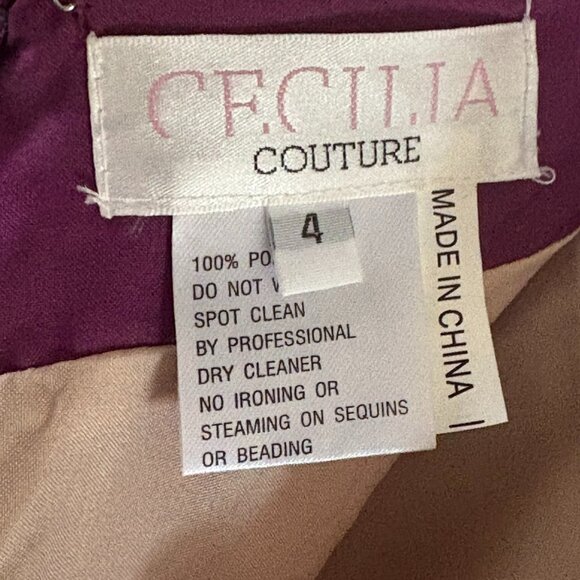 Plum Purple Prom Dress Size 2 Size 4 - Picture 11 of 14